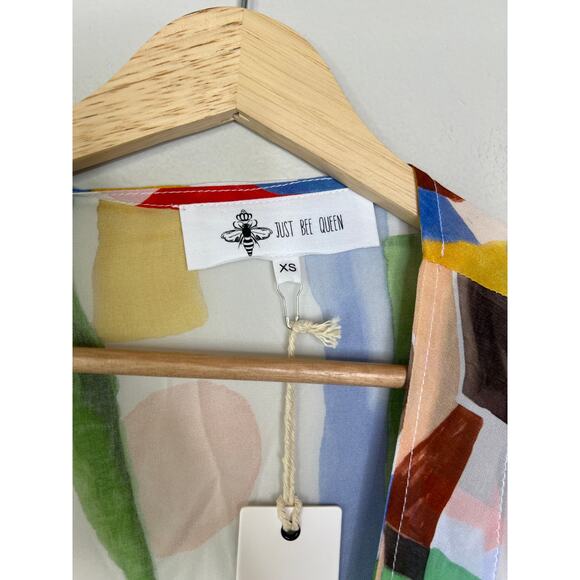 NWT Just Bee Queen Wrap Top and Minela Ruched Skirt SET in Abstract Leaf Print - Picture 5 of 12